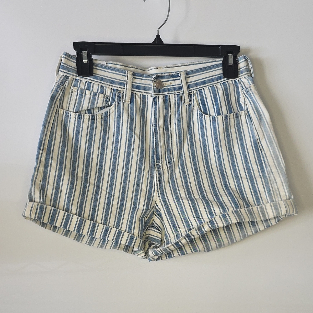 American Eagle Outfitters Striped Jean Shorts